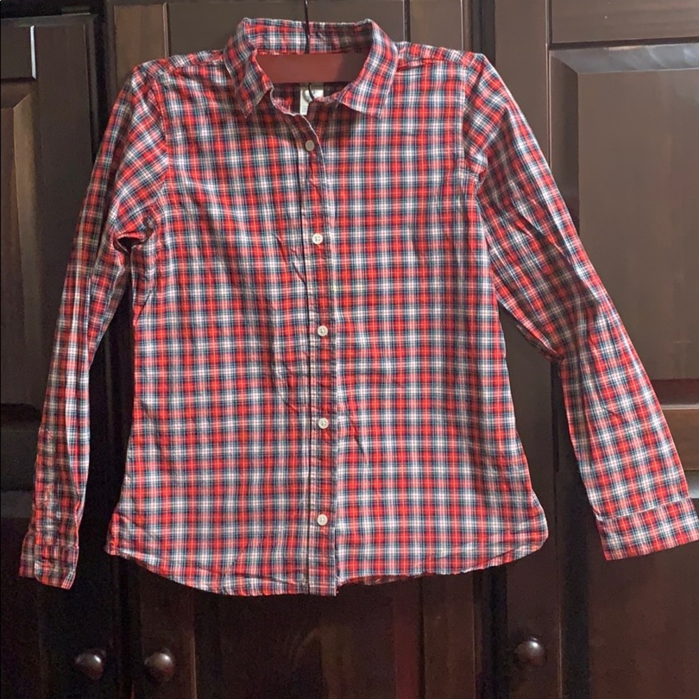 Girls Plaid Button Down Shirt